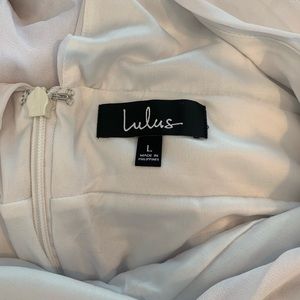 Lulu’s white floor length dress